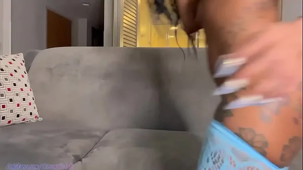 Ebony slut mini stallion Almost made him nut quick from riding